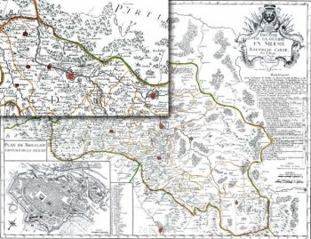 Reprint Mapa IX - Theatre de la guerre en Silesie Nouvelle Carte 1741