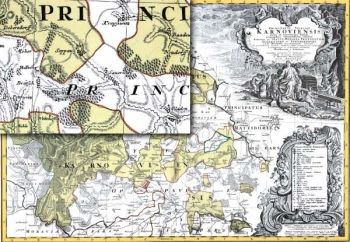 Reprint Mapa XVIII - J. W. Wieland, M. von Schubart 1736
