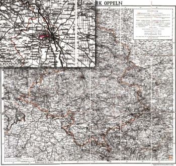 Reprint Mapa XLVIII - Regierungsbezirk Oppeln 1922