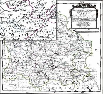 Reprint Mapa XXII - Schlesien Furstenthum Oppeln 1789